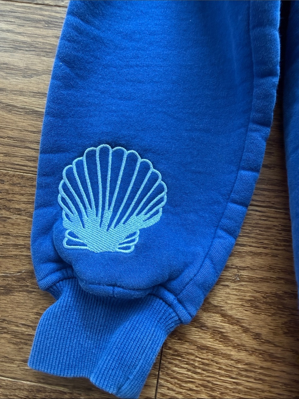 Pink palm puff - Blue Hawaii hibiscus Pullover Hoodie for Women - XS - Picture 4 of 8